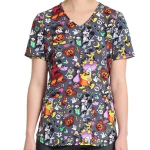 Womens Disney Mickey & Friends scrub top